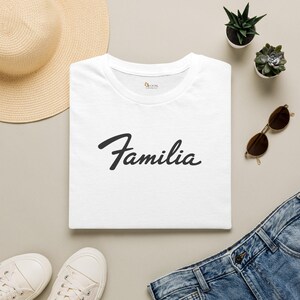 Familia in Fender Letters Script Tee | T-Shirt image 5