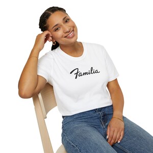 Familia in Fender Letters Script Tee | T-Shirt image 2