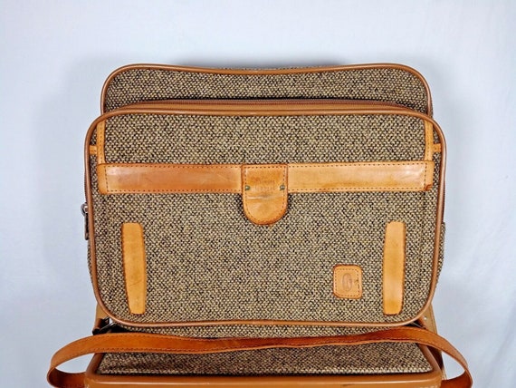 Vintage Lot of 4 Hartmann Tweed & Leather Luggage… - image 2