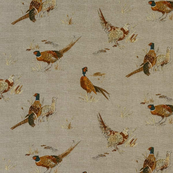 Pheasant oilcloth tablecloth