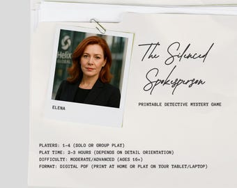 Printable Cold Case Detective Game – True Crime Mystery Party (Digital Download)