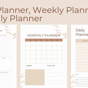 Ultimate Daily Planner, Weekly Planner, Monthly Planner, Printable planner, Planner set, Planner Inserts, Instant Download
