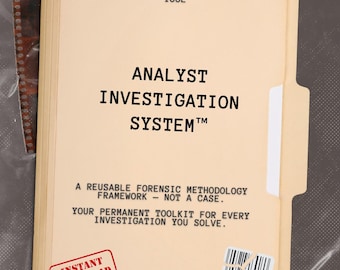 Forensic Analyst Investigation System – Reusable Cold Case Methodology Framework (Digital Download)