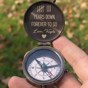 Anniversary gift for him, gifts for boyfriend, personalized compass, anniversary gifts, engraved compass, unique gifts, Christmas presents