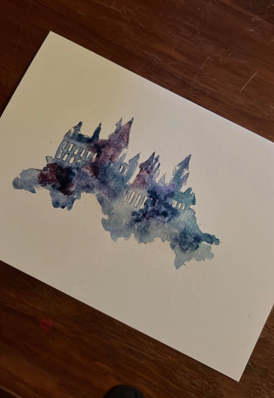 Watercolor Map Handmade Hogwarts / Harry Potter Color Scheme Made to ...