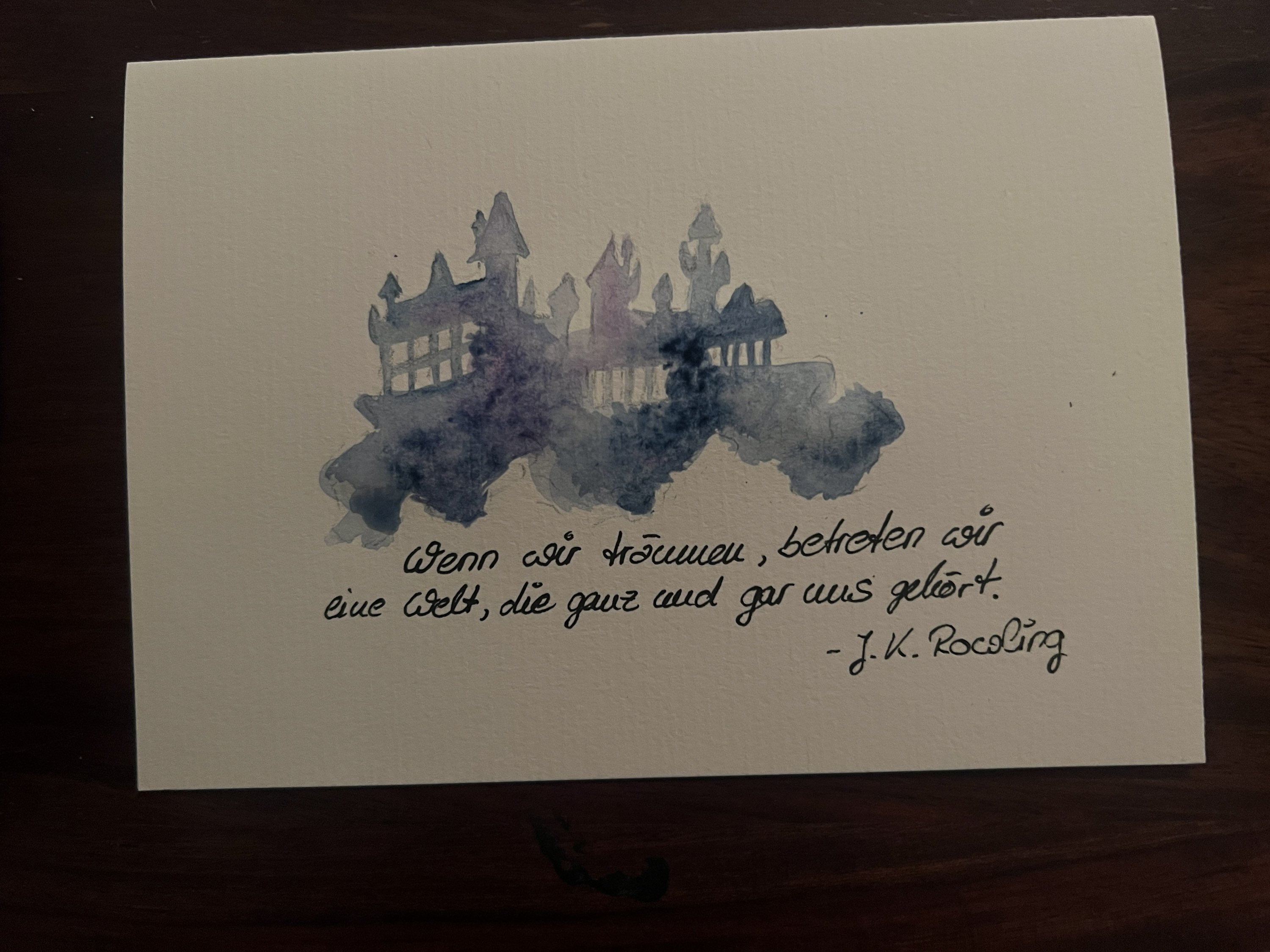 Watercolor Map Handmade Hogwarts / Harry Potter Color Scheme Made to ...