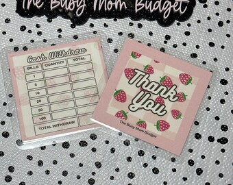 Strawberry Theme bank slip (laminated)