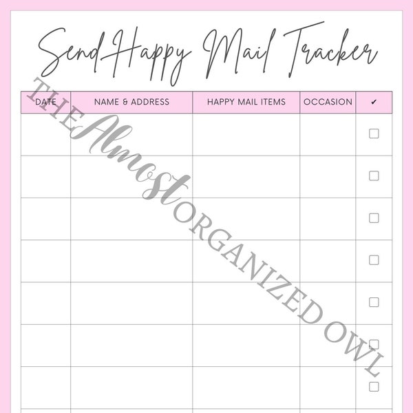 Send Happy Mail Tracker