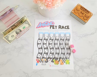 Roll the Dice and Save | Save for Pets | Pet Care Savings | Save for a New Pet | Savings Challenge | DIGITAL DOWNLOAD