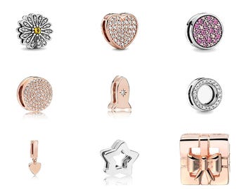 Charm de viaje con forma de corazón en plata de ley: compatible con Pandora
