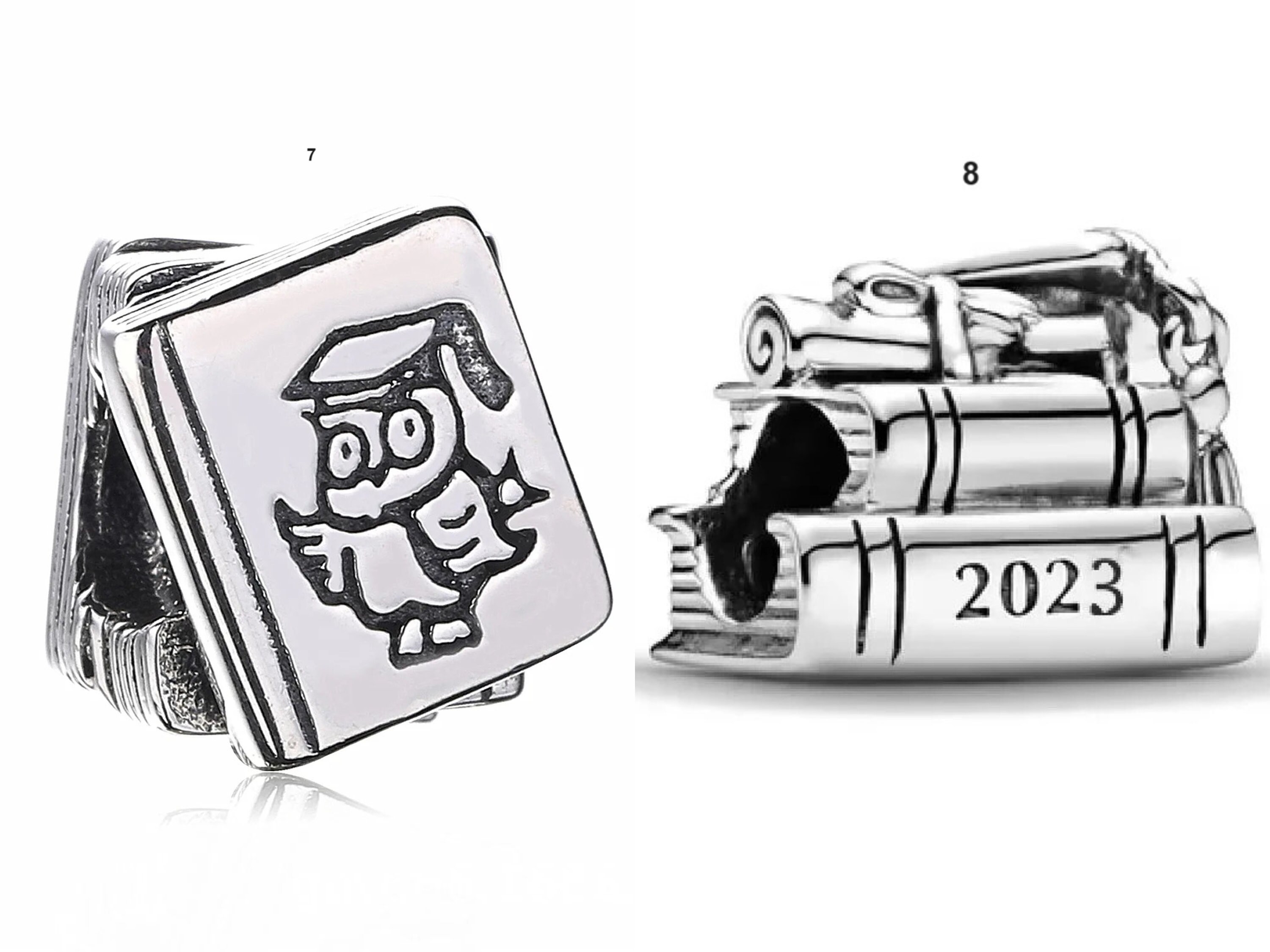 Ciondoli Per Insegnanti In Argento Sterling: Quaderno Smaltato, Ciondolo A Forma Di Matita - Italia - Foto 10