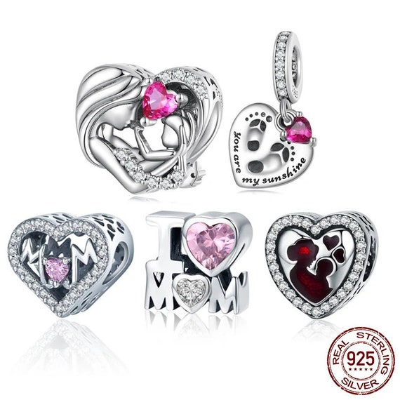 Pink Zircon Mother-child 925 Sterling Silver Charm - Pandora