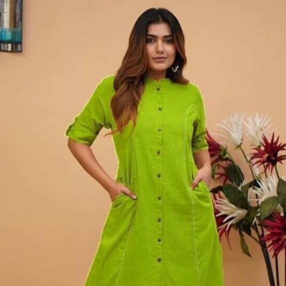 Cotton shop aline kurta