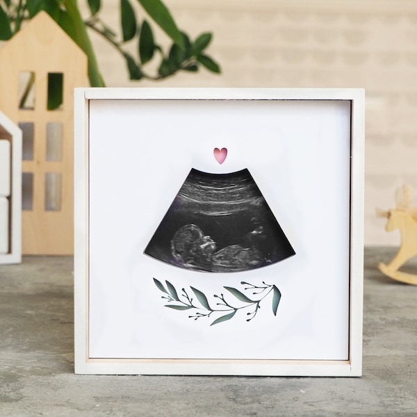 Baby scan Photo frame template| Baby ultrasound picture frame | Baby shadow box | file svg for cutting machine | file cricut