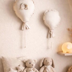 Balloons, fabric balloon, nursery decor, wall decor, baby shower gift, macrame rainbow, baby room decor, wall hangings, set of 2