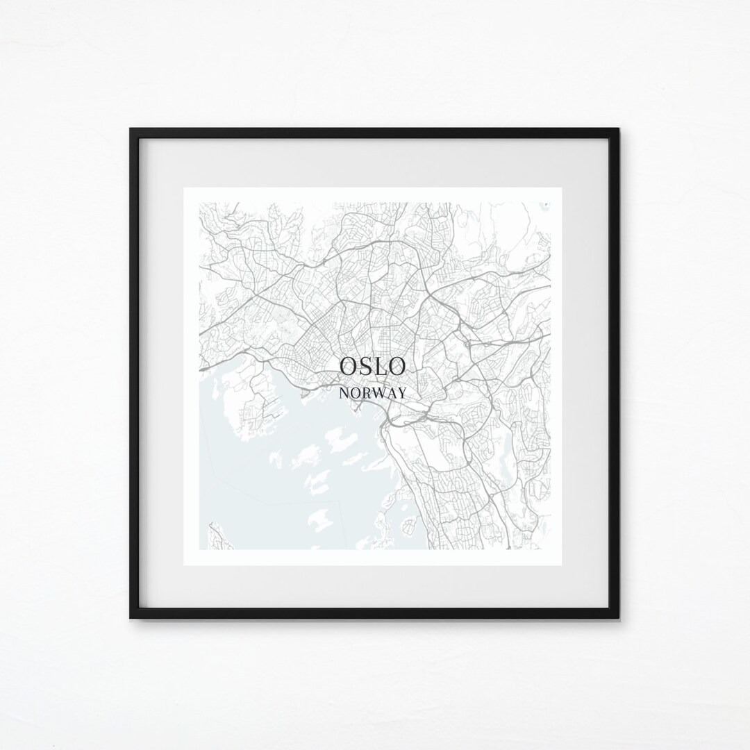 Oslo Map Oslo Map Prints Oslo City Print City Map - Etsy
