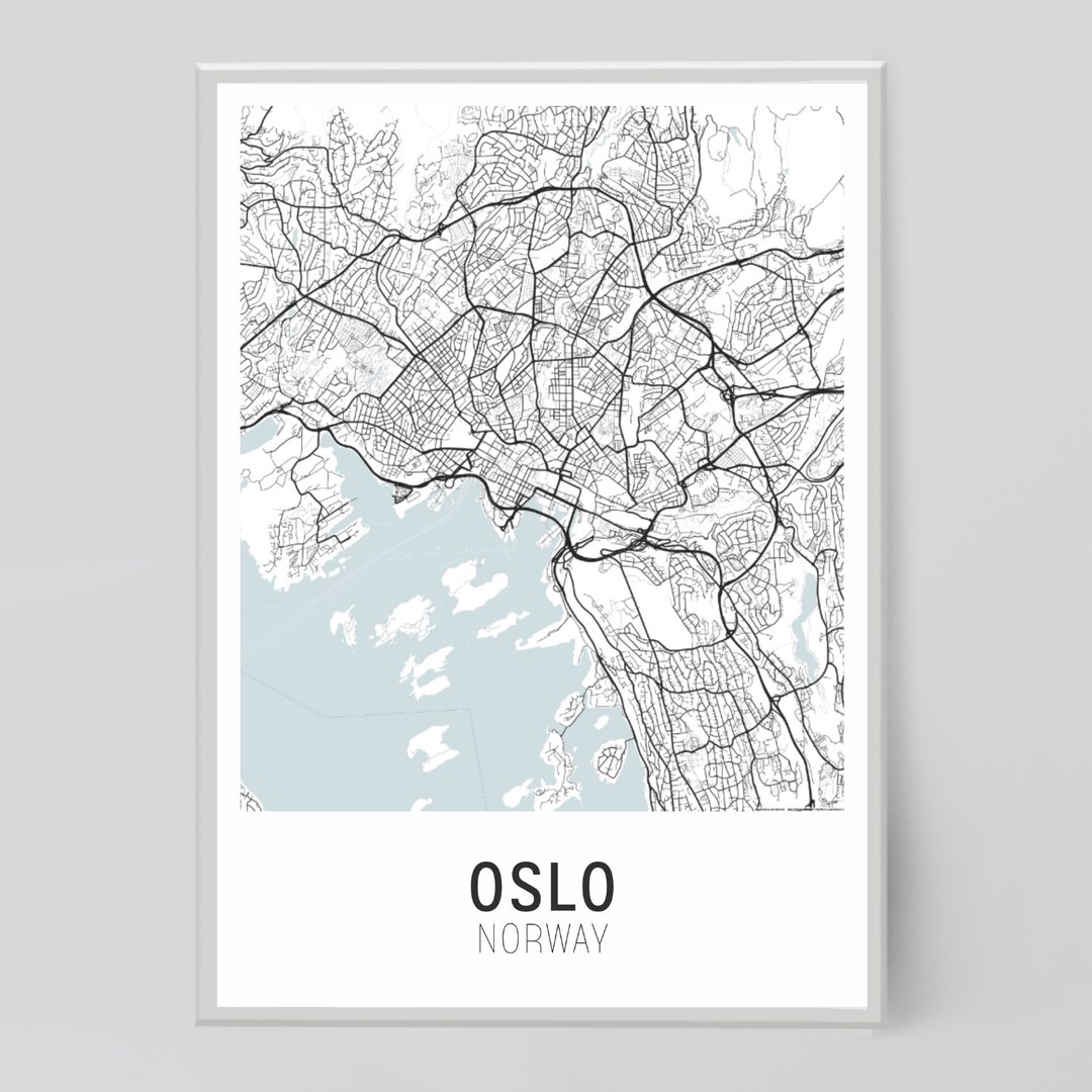 Oslo Map Oslo Map Prints Oslo City Print City Map Instant Download Map Print, Map Print, Map ...