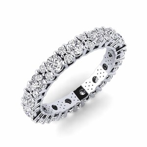 3.00 MM Engagement Band Ring Round Cut Diamond Simulated Eternity Ring Stacking Ring Bridal Ring Promise Ring Anniversary Gifts For Women