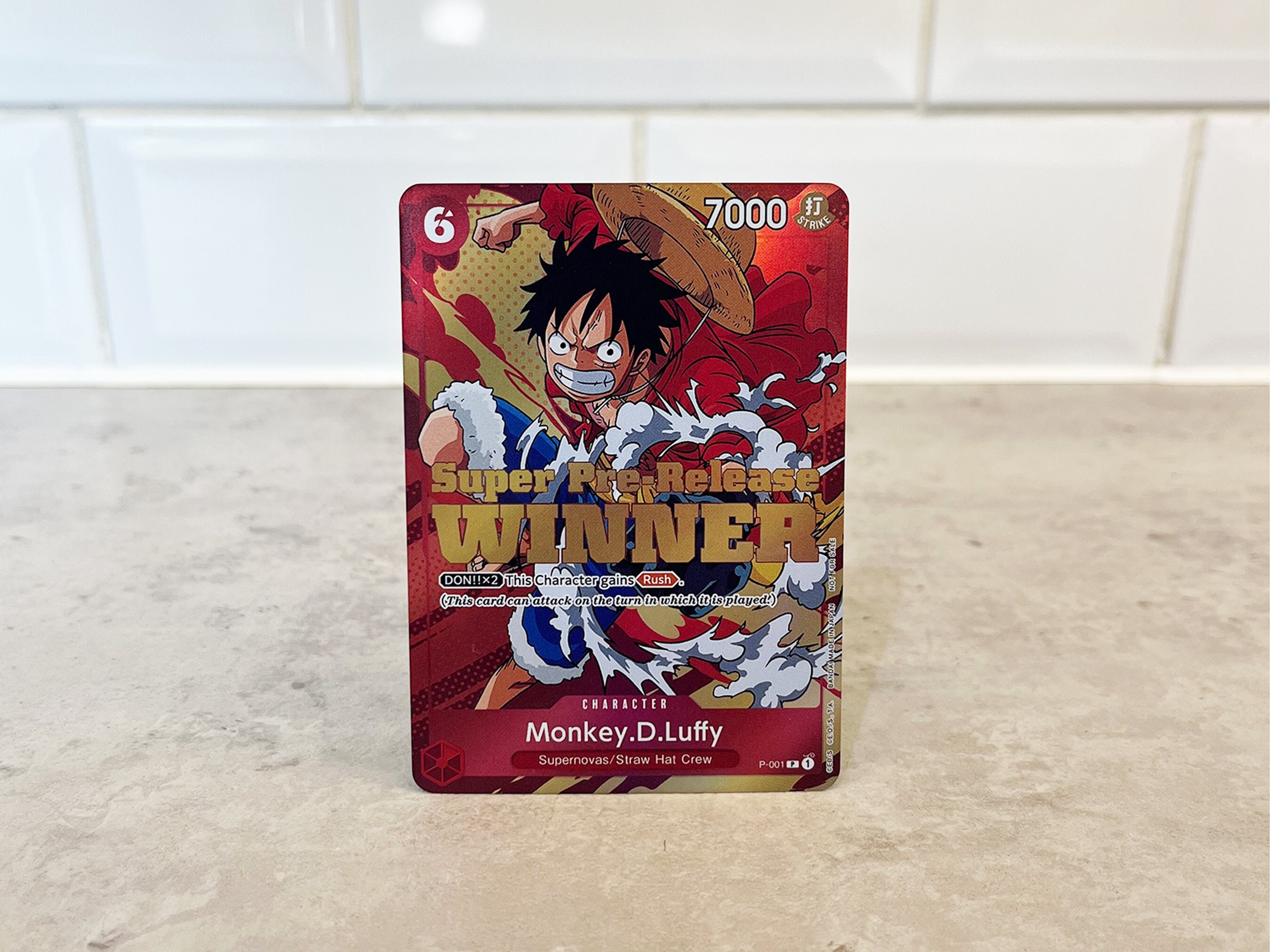 Monkey.d.luffy - P-001 - Super Pre Release Winner Card - One Piece