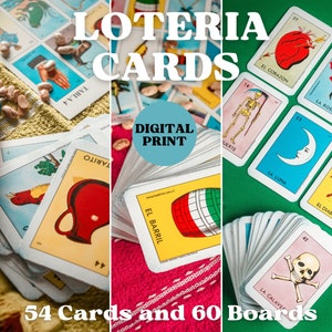 Cartes Loteria Loteria impression imprimable Loteria jeu d'anniversaire adulte Loteria Loteria numérique Pdf jeu de société Loteria mexicaine