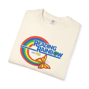 Reading Rainbow Retro Rainbow Butterfly T-shirt | Vintage Logo image 7