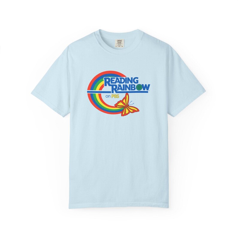 Reading Rainbow Retro Rainbow Butterfly T-shirt | Vintage Logo image 5