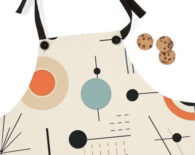 Mid-Century Modern Apron: Retro 1950s Kitchen Style