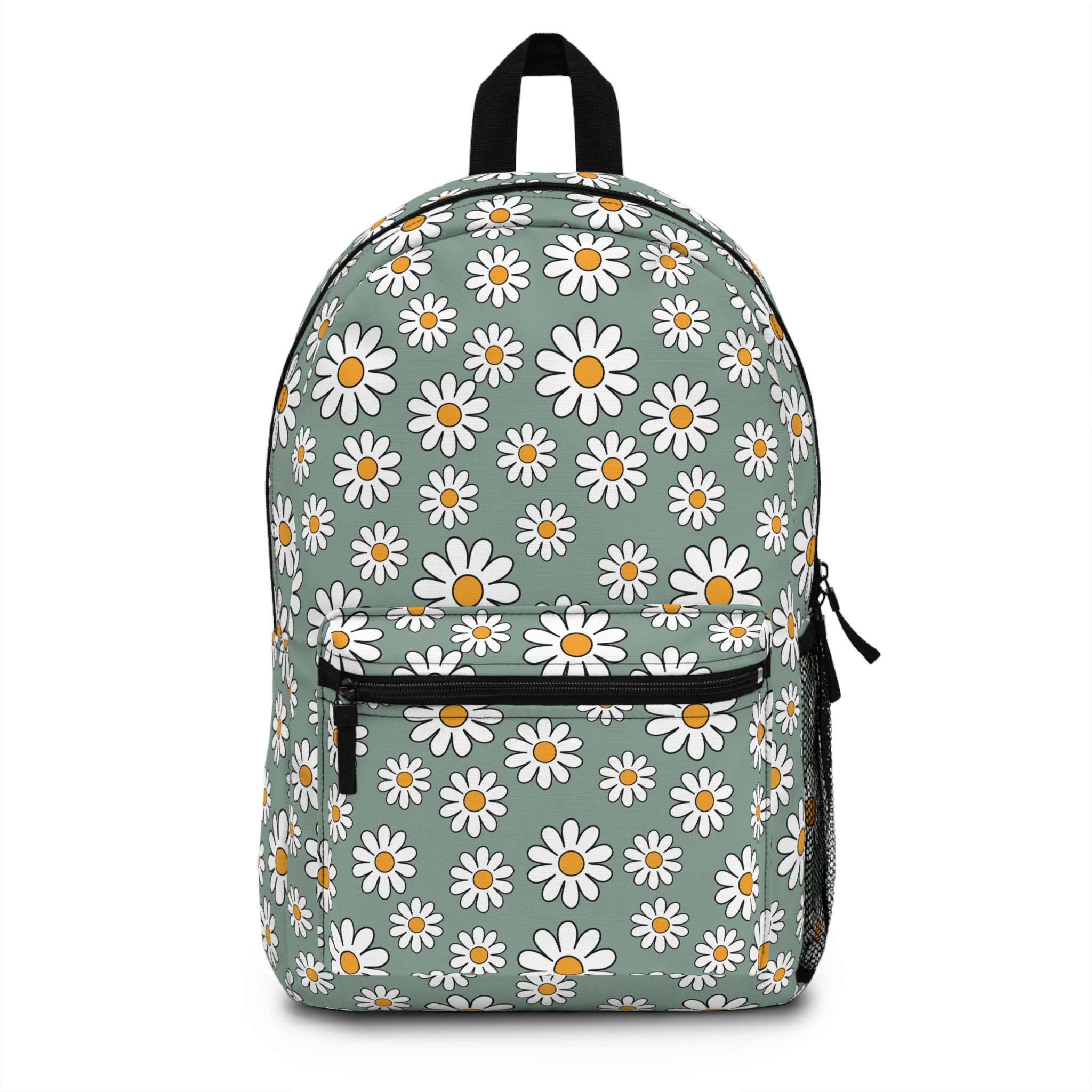 ETAISHOW Daisy Print Backpack For Girls Flower Kids Bookbag - View #3