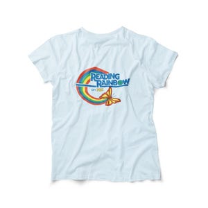 Reading Rainbow Retro Rainbow Butterfly T-shirt | Vintage Logo image 1