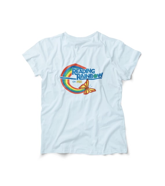 Reading Rainbow Retro Rainbow Butterfly T-shirt | Vintage Logo