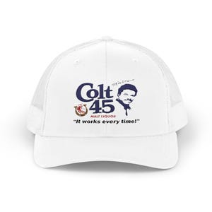 Billy Dee Colt 45 Embroidered Flat Bill Cap, Retro 80s Hat
