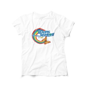 Reading Rainbow Retro Rainbow Butterfly T-shirt | Vintage Logo image 10