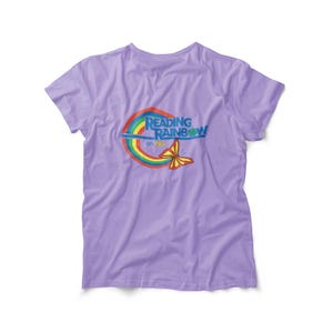 Reading Rainbow Retro Rainbow Butterfly T-shirt | Vintage Logo image 12