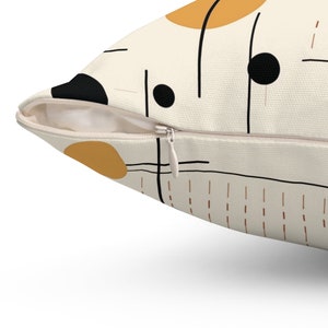 Retro 50s Throw Pillow, Mid-Century Modern Decor image 9