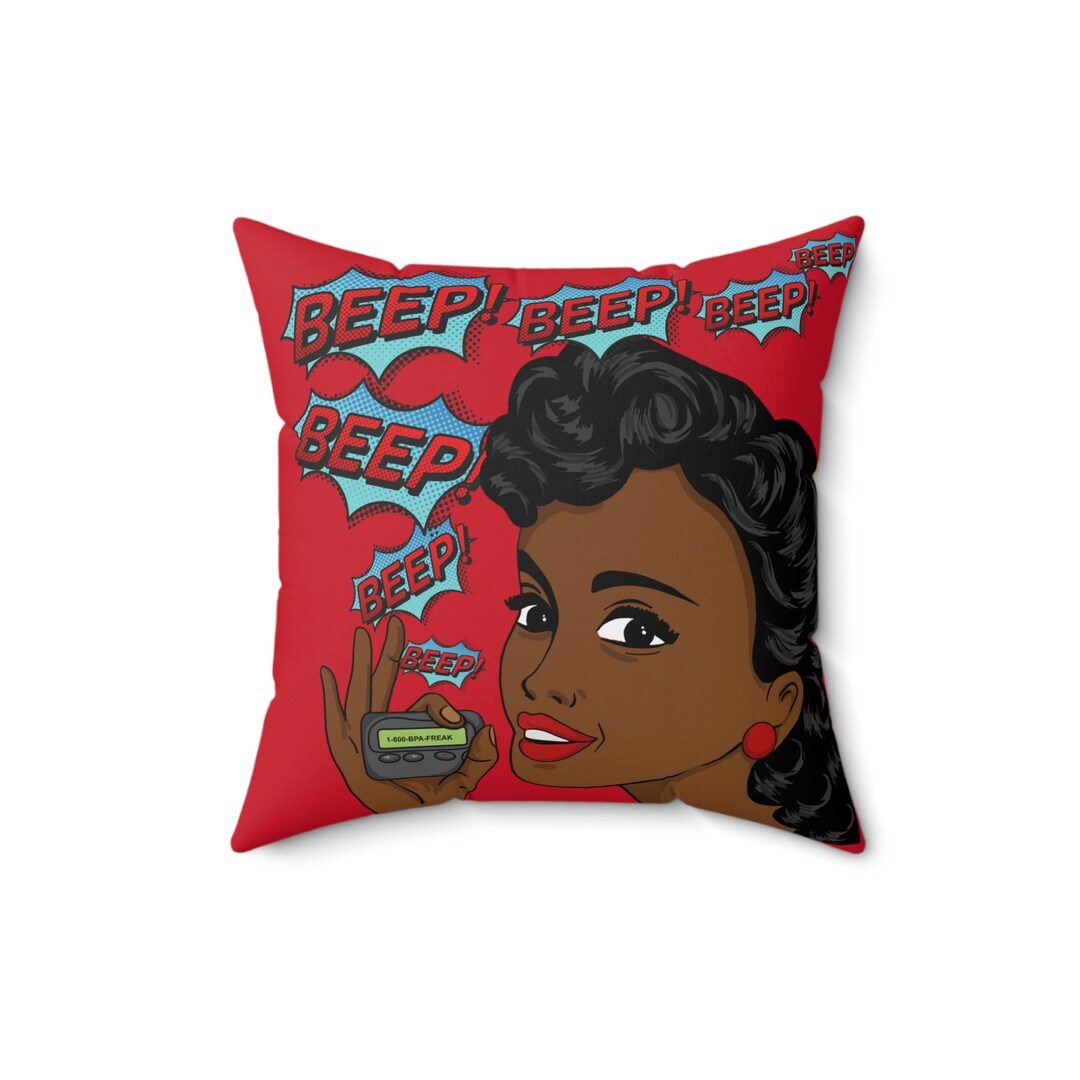80s Throwback Beeper Pager Mix Tape 50s Style Retro Pillow Polyester