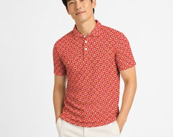 Retro Polo Shirt for Men Retro Polo Shirt for Women 70s Vintage Style Preppy Style Polo