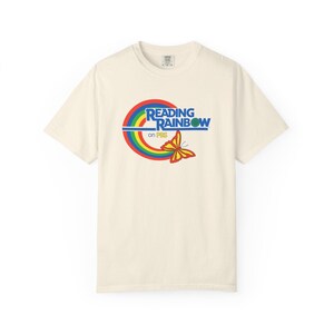Reading Rainbow Retro Rainbow Butterfly T-shirt | Vintage Logo image 3
