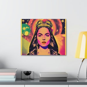 Latina Wall Art Canvas Prints Retro Pop Art Mexican Art Print Mexican Pop Art Latina Wall Decor Abstract Mexican Art AI Art