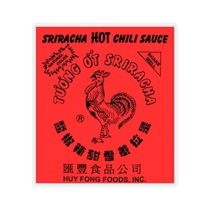 Sriracha Sticker Ramen Noodles Sticker Take Out Sticker Retro Graphic Sticker Fortune Cookie Sticker Hot Sauce Sticker Chinese Food Sticker