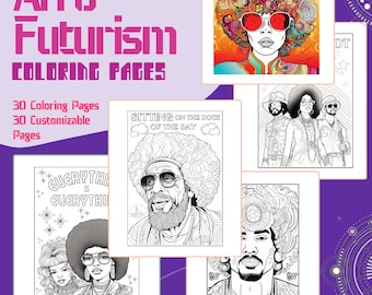 Afrofuturism Coloring Book Black Women Coloring Pages Black Man Coloring Pages Black Culture Coloring Book Celestial Coloring Pages