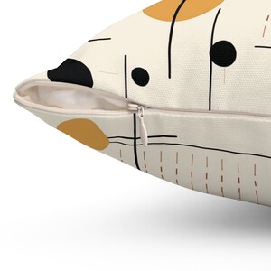 Retro 50s Throw Pillow, Mid-Century Modern Decor image 3