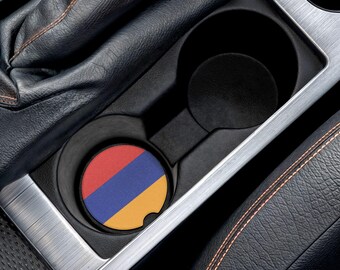 Armenian Flag Soapstone Car Coaster: Unique Auto Accessories