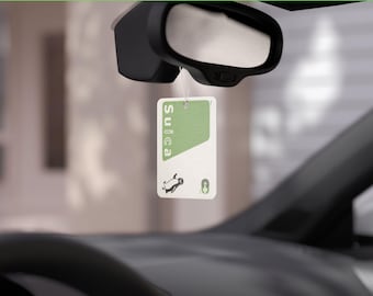 Suica Card Air Freshener: Kawaii Penguin Tokyo Train Car Charm
