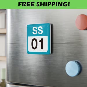 Shinjuku SS-01 Magnet, Tokyo Subway Station Sign, Japan Transit Souvenir, Minimalist Japan Travel Gift, Japanese Metro Collectible