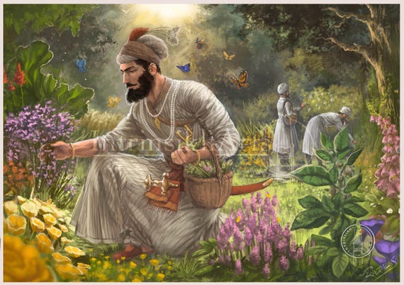 Guru HarRai Ji, The Herbalist: Fine Art Print