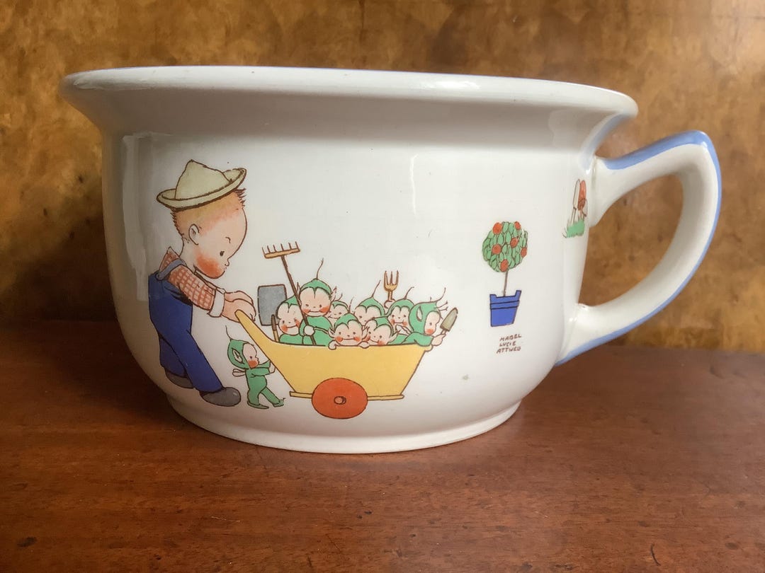 Rare Shelley Mabel Lucie Attwell Boo Boo Pixie Nursery Ware Chamber Pot ...