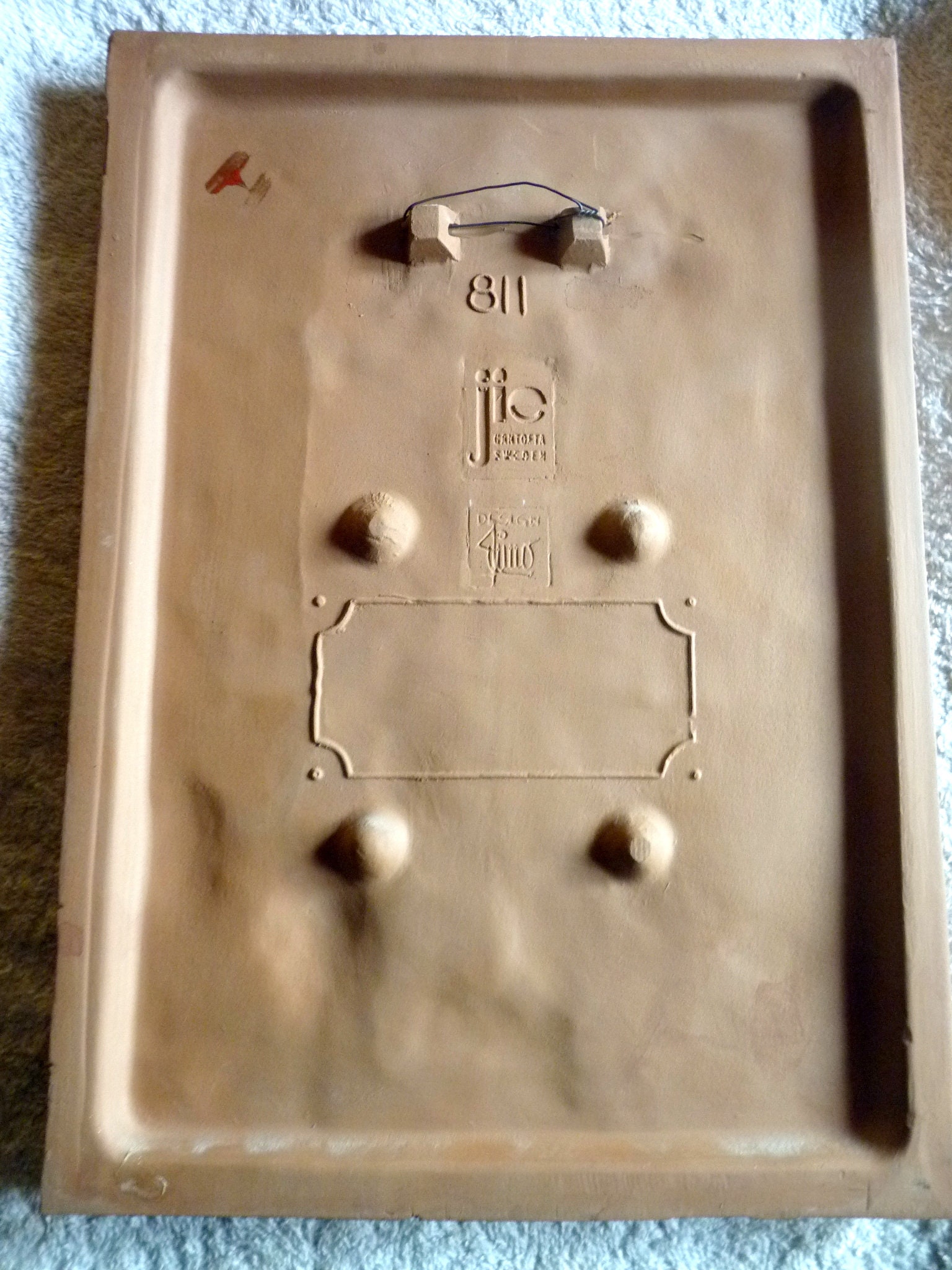 Large Vintage Jie Gantofta Sweden Ceramic Relief No. 811