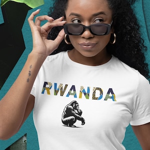 Rwanda Gorilla Shirt for Trip to Rwanda Sweatshirt for Rwanda Travel TShirt Memento Kigali Rwanda Gift 4 African American Family Black Owned