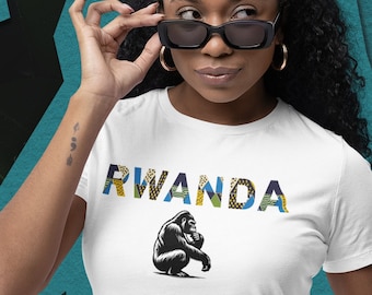 Rwanda Gorilla Shirt for Trip to Rwanda Sweatshirt for Rwanda Travel TShirt Memento Kigali Rwanda Gift 4 African American Family Black Owned