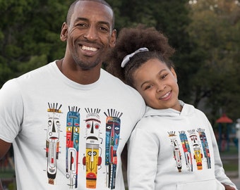 Abstract Afrocentric Colorful Graphic Shirt| Black Pride Sweatshirt| Black Culture Hoodie Gift for Son|  African American Tops| Black Owned